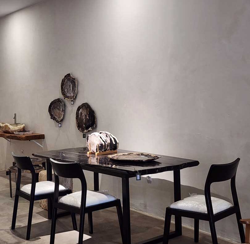 Black Petrified Dining Table