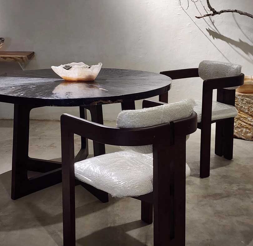petrified wood furniture in Bali