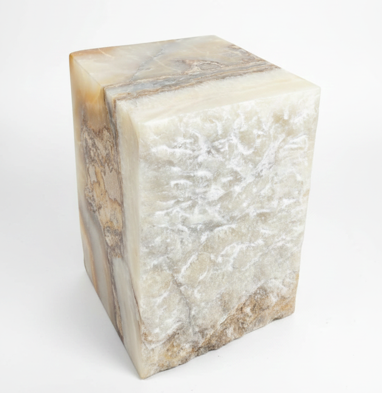 White Onyx Stool Natural