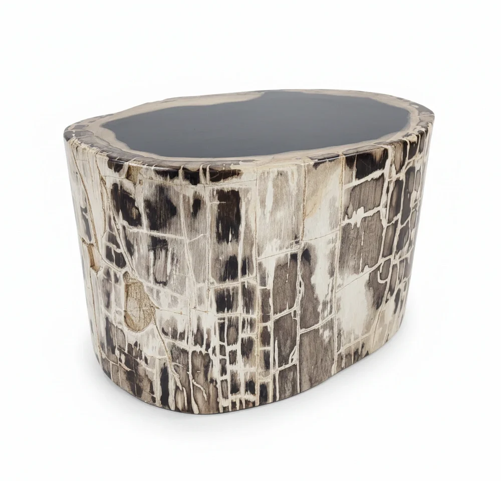 petrified wood stool