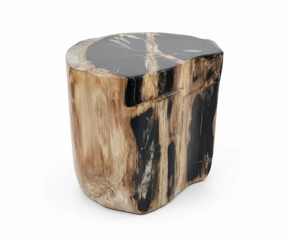 petrified wood stool collection