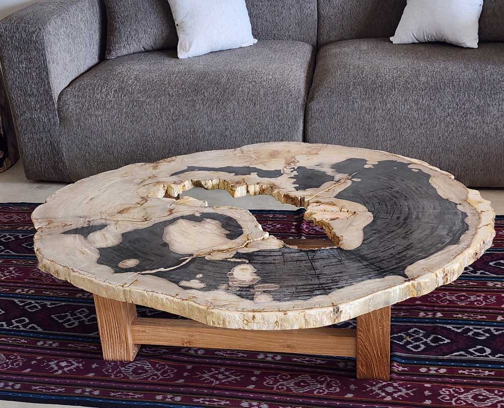 petrified wood furniture in Bali