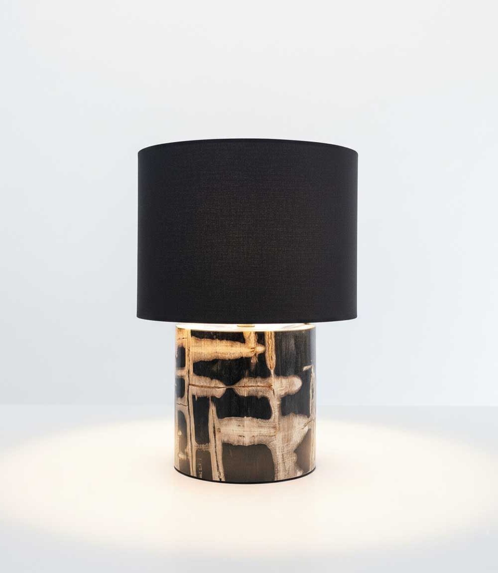 Petrified wood lamps