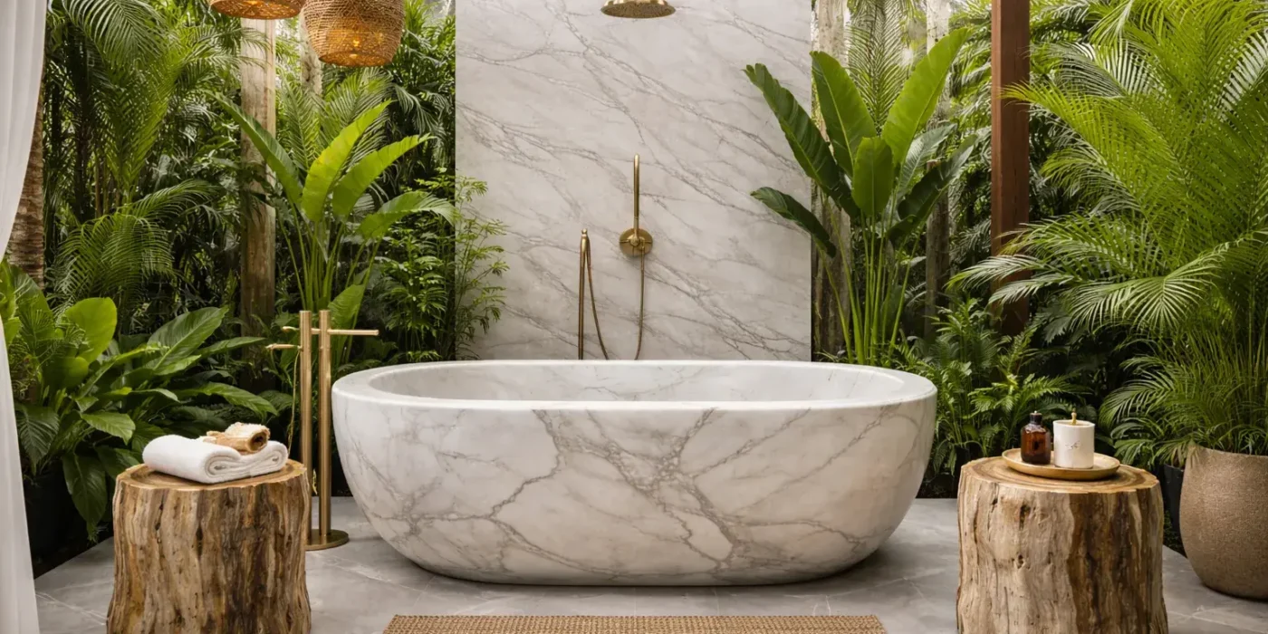 10 Stunning Custom Bathroom Ideas for Luxury Homes Outdoor Bathroom Concept