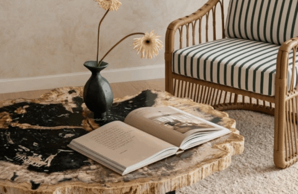 Side Table Petrified Wood